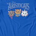thumbnail image 3 of Disney Aristocats Women's Logo Kitten Face Lineup T-Shirt (Royal, S-XXL), 3 of 4