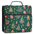 thumbnail image 5 of FORMRS Zipper Binder with Shoulder Strap 2-inch Ring 500 Sheet Capacity File Bag, Green Christmas Gingerbread, 5 of 5