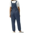 thumbnail image 5 of up to 60% off Gifts Usmixi Jumpsuits for Women Casual Cotton Linen Loose Button Strap Straight Long Jumpsuits Overalls with Pocket Summer Formal Solid Square Neck Sleeveless Maxi Rompers Navy m, 5 of 6