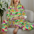 thumbnail image 6 of Naloa Multicolored Tropical Pajamas for Women Set, Womens Pajama Sets, Lounge Sets for Women, 2pjs for Women-Medium, 6 of 7