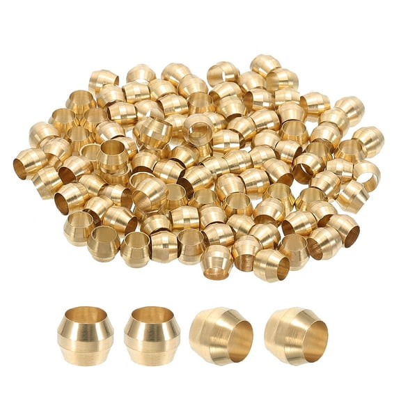 Uxcell 2.5mm Tube OD Brass Compression Insert Ferrules Brass Ferrule ...