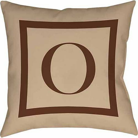 Thumbprintz Classic Block Monogram Decorative Pillow Caramel
