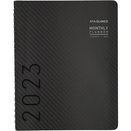 UPC: 0038576759039 | AT-A-GLANCE Contemporary 2023 Weekly Monthly Planner  Graphite  Large  8 1/4  x 11