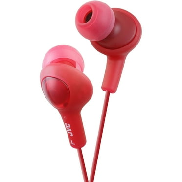 JVC Gumy Plus Noise Isolation Bluetooth In Ear Headphones, Red, HAFX5R