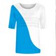 thumbnail image 5 of mfyjkho Tops De Gimnasio Para Mujer, Camiseta De Moda Para Mujer Con Cuello Redondo Arrugado, Manga 3/4, Corte Holgado Y Mangas Cortas Tops De Gimnasio Para Mujer M, 5 of 7