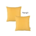 thumbnail image 2 of Honey Set of 2 Decorative Throw Pillow Cover Solid Color 16" x 16" Yellow Square Pillowcase for Couch, Bedding, 2 of 4