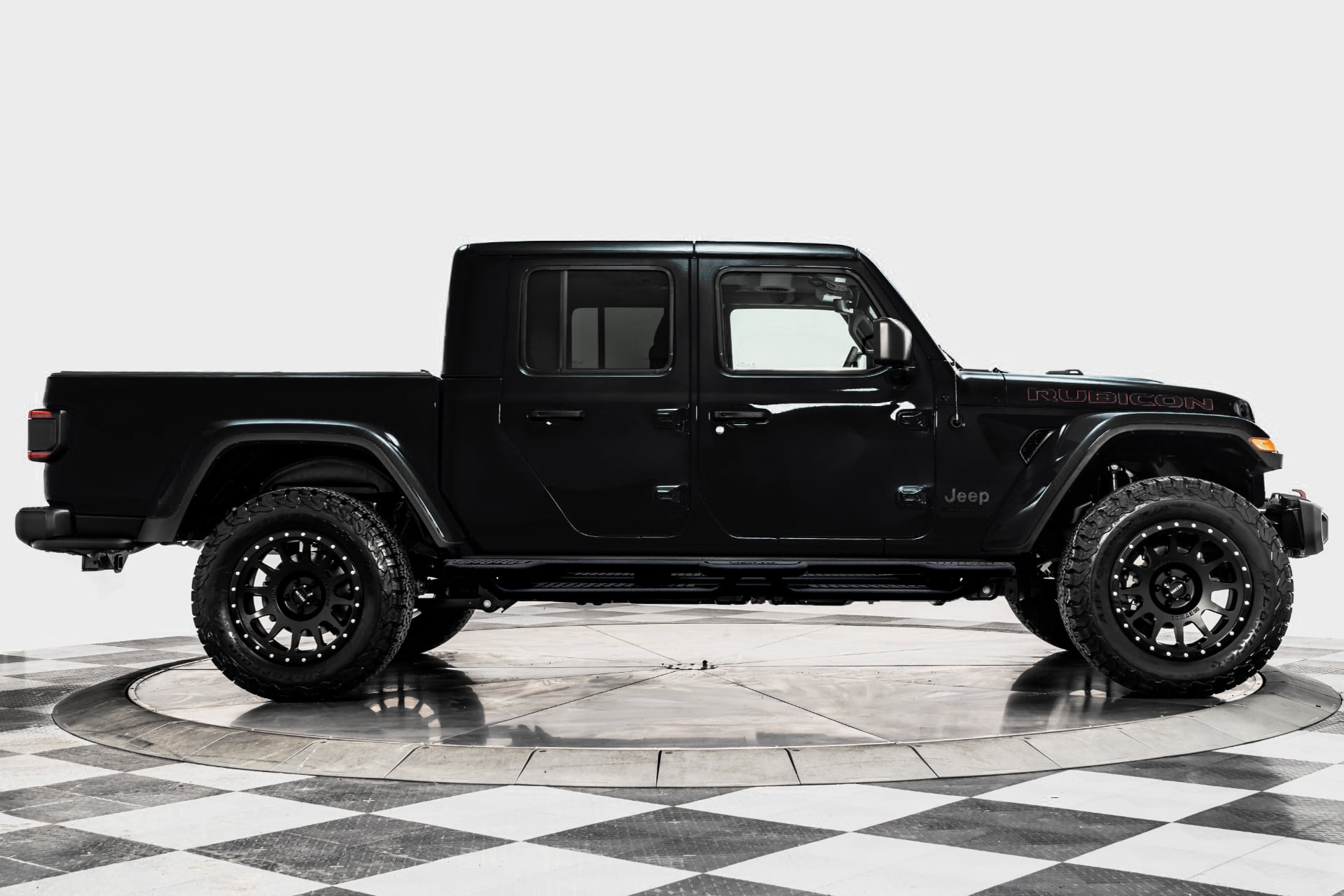 Vijay Running Boards Compatible with 2020-2021-2022-2023-2024-2024-2025-2026 Jeep Gladiator JT Crew Cab 4-Door Bolt-on A Pair Side Steps Rails Steel Nerf Bars
