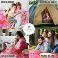 thumbnail image 6 of Zulay Kitchen Double Sided Round Pink Donut Blanket, Novelty Blanket Throw - 47 Inch, 6 of 7