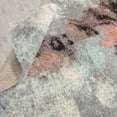 thumbnail image 5 of Zenith Abstract Shag Blue/Pink Area Rug 5'7" x 7'3" 5' x 8' Shag Rectangle, 5 of 5
