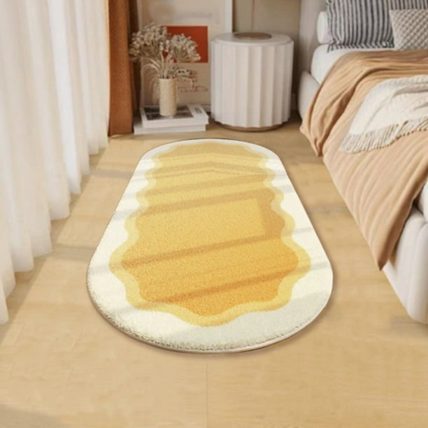 Xihbxyly Alfombras Suaves para Dormitorio, de Felpa y Pelo Largo, con Base de Goma Antideslizante y Textura Aterciopelada, Ideales para Decorar El Hogar, Sala de Estar o Dormitorio, 40,6 X 122,9 Cm.