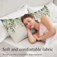thumbnail image 5 of Sage Green Body Pillow Covers 20"x60", Eucalyptus Leaves Soft Brushed Microfiber Breathable Throw Pillow Covers, Pillowcase with Zipper for Couch Sofa Bedroom Living Room, 5 of 9