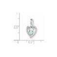 thumbnail image 2 of Sterling Silver Aquamarine and Diamond Pendant - .07 dwt .37 cwt - Measures 16x10mm Wide, 2 of 2