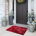 thumbnail image 5 of AuroraX Living Room Area Rug Small Soft Watermelon Red Non-Slip Backing Bathroom Rug Contemporary 19x31 Inch, 5 of 7
