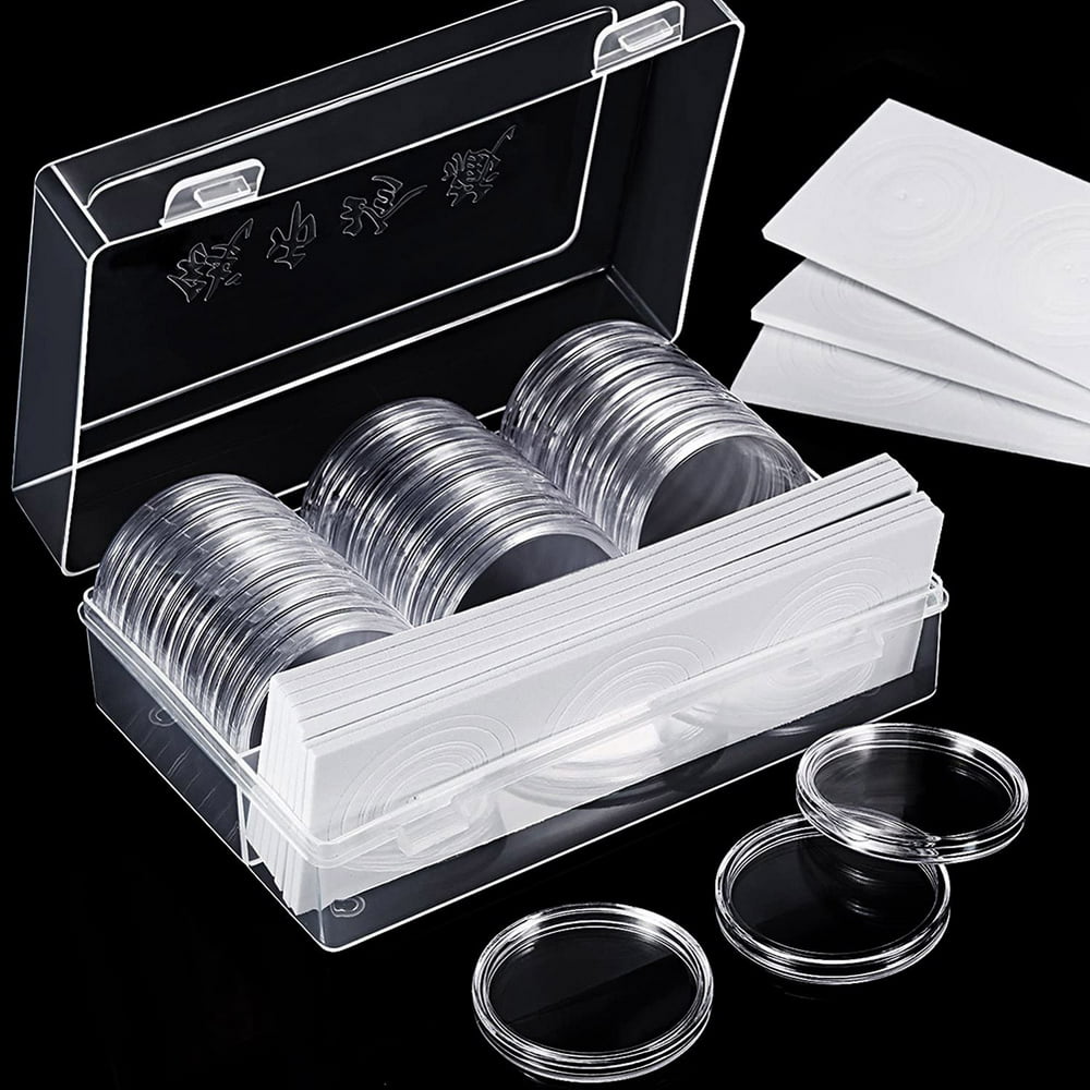 Windfall 46 mm Silver Coin Capsules Coin Case Coin Holder Storage ...