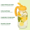 thumbnail image 4 of Jarrón de cristal Pitcher SOLIGT de 1,9 L con tapa y asa, color amarillo, 4 of 6