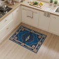 thumbnail image 2 of ODIKA Bass Nautical Wildlife Lake Map Border Lure Tackle Fish Fishing Refined Stain Resistant Flatwoven for Entryway, Kitchen, Mudroom, 2 of 7