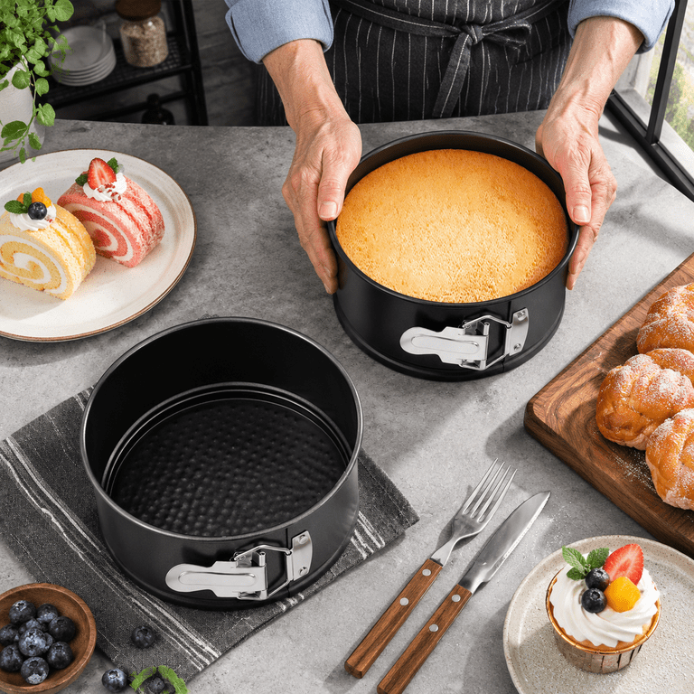6 Inch Black Nonstick Springform Cheesecake Pan with Removable Bottom ...