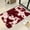 Red, variant on Faux Cowhide Area Rug Western Bathroom Decor Animal Print Floor Mat For Laundry Room Entryway Indoor Black 23.6x15.7 Inch