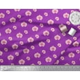 thumbnail image 3 of Soimoi Purple Cotton Poplin Fabric Artistic Floral Print Fabric by the Yard 42 Inch Wide, 3 of 3