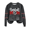 thumbnail image 2 of Clearance Sales Today Deals Prime Oversized Sweatshirt for Women Women's Baseball Printed Crew Neck Multi Color Multi Size Crew Neck Hoodless Long Sleeve Sweatshirt, 2 of 6