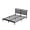 Black + MDF+Metal+5, variant on KAIFENG Light Pink Upholstered Platform Bed Frame Touch LED Headboard With Charging Ports Under Bed Storage
