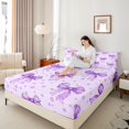 thumbnail image 4 of Manfei Cute Bow Girl 4pcs Bed Sheets,Dreamy Polka Dots King Sheets,Kawaii Ribbon Bow Knot Super Cozy Sheet Set,Luxury Bedroom Decor, 4 of 7