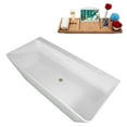 thumbnail image 5 of 67" Streamline B-396-150-BNK Soaking Freestanding Tub and Tray With Internal Drain in Brushed Nickel, 5 of 10
