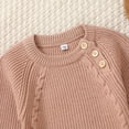 thumbnail image 7 of Gubotare Baby Sweaters for Girl Baby Boy Girl Football Outfit Cute Letter Long Sleeve Crew Neck Oversized Sweater Toddler Fall Winter Clothes Size 6 9 Months (Pink,6-9 Months), 7 of 7
