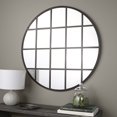 thumbnail image 3 of Manor Park Modern Farmhouse Round Circle Grid Mirror - Black, 3 of 4