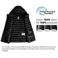 thumbnail image 3 of Little Donkey Andy Boys Winter Puffer Vest Packable Lightweight Faux Down Hooded Sleeveless Jacket Black L 140cm 10 Years, 3 of 6