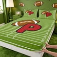 thumbnail image 4 of meiyoeat Sport Theme ABC Alphabet Full Size Sheets For Rugby Lovers,Football Initial Letter P Bed Sheets For Kids Boys,4 Pieces, 4 of 6