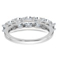 thumbnail image 6 of 14K White Gold Ring Band Moissanite Cushion D E F Pure Light, Size 9, 6 of 7