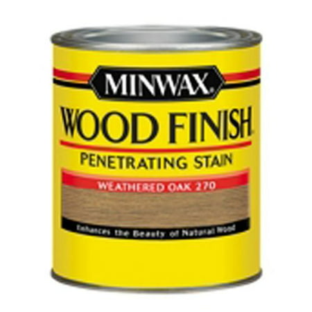 227604444 Wood Stain Penetrating Interior Wood Stain, 1/2 pint, Weathered Oak, Available in 26 wood tone colors. By