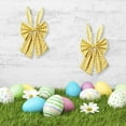 thumbnail image 6 of 1PC Large Easter Plaid Bow with Bunny Ears, 7.8 X 15.7 Inches Bow for Wreaths Gifts Tree Topper Gift Baskets Ornament Decorations, Spring Party Favor for Easter Day, 6 of 9