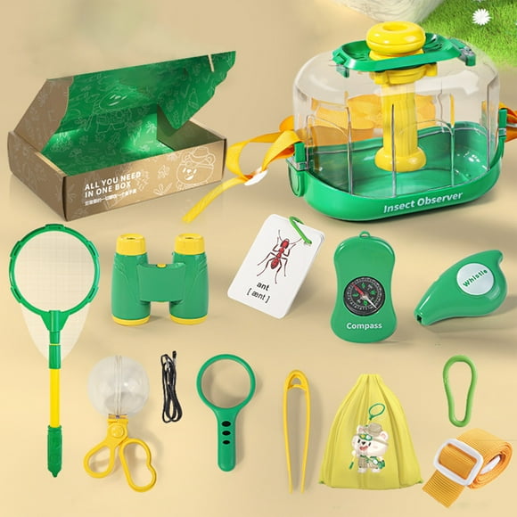 Clearance under $5 Fufafayo Bug Catcher for Kids Bug Catching Kit with Butterfly Net Bug Toy Collection Box Magnifying Glass Insect Habitat Tweezers Kids Explorer Kit Outdoor Toys Gifts for 3-8