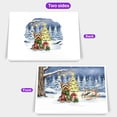 thumbnail image 2 of Merry Christmas Yorkshire Terrier Snowy Winter with Gifts Tree Decorations 7x5in Folded Greeting Card Yorkie Dog Lover Gifts Single Note Card with Envelope - 12020, 2 of 5