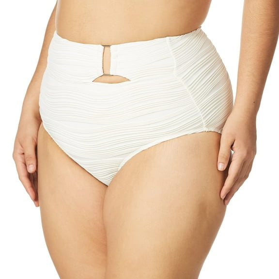 Anne Cole Women's Standard High Waist Bottom, Ivory, Large