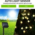 thumbnail image 3 of Color/1Pc 50Led Solar Globe String Lights Powered， 8 Different Modes，Ip65 Waterproof & Easy To Install，On Wall, Window, Door, Floor, Ceiling, Grass, Tree/ Fairy Garden Outdoor Party 19*12*5, 3 of 8