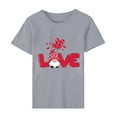 thumbnail image 5 of Fesfesfes Women's Shirts Women's Valentine's Day Love Printed Short Sleeved T-shirt Top Short Sleeved Round Neck Top/Shirt Woman Tops XL(US:10), 5 of 6