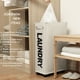 thumbnail image 2 of Cesto para ropa sucia DOKEHOM, agrandado y delgado, 70 litros, con ruedas, color beige, 2 of 9