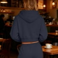 thumbnail image 4 of BLVB Womens Zip up Hoodies Jackets Cropped Sweatshirts Fall Outfits Casual Comfy Workout Tops Winter Clothes, 4 of 7