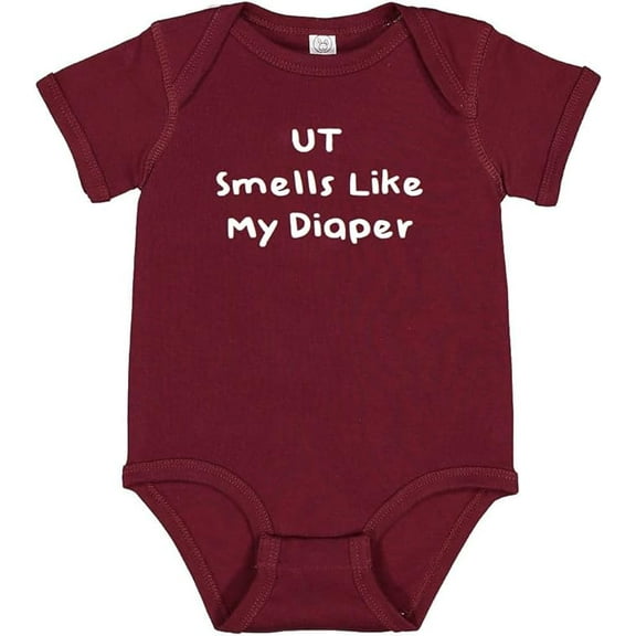 UT Smells Like My Diaper Funny Aggies Fan Baby Bodysuit (6 Months)
