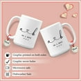 thumbnail image 6 of GIFAMI Wedding Gift, Engagement Anniversary Personalized Gifts Mug for Couples (Initials and Heart, 11oz. Light Blue Accent Mug), 6 of 7