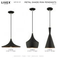 thumbnail image 2 of 41187-04 Livex Lighting Metal Shade - 1 Light Mini Pendant in Coastal Style - 14 Inches wide by 13 Inches high-Black Finish    -Traditional, 2 of 11