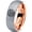 Rose Gold Grey Dome Tungsten, variant on Tungsten Quote I Love You 3000 Engraved Band Ring 8mm Men Women Comfort Fit Gray Flat Cut Brushed Polished