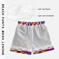 thumbnail image 3 of FORMRS Boys Swim Trunks Quick Dry Mesh Liner Boardshorts Sizes XS-XL, Colorful Wavy Plaid, 3 of 7