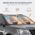 thumbnail image 4 of Easygdp Sailing Ship Ocean Sunset for 2 PCS Foldable Car Sun Shade Front Windshield Sun Protection Cover for Car, SUV, Truck-Small, 4 of 6