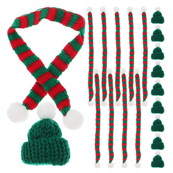 ETEREAUTY Little Scarves Mini Scarf and Hat Assorted Color 20Pcs 1x23in