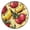 Black, variant on 9.84in Featured Fruit Design PVC Canvas Wall and Table Clock with Canvas Texture, Black or Gold Hands