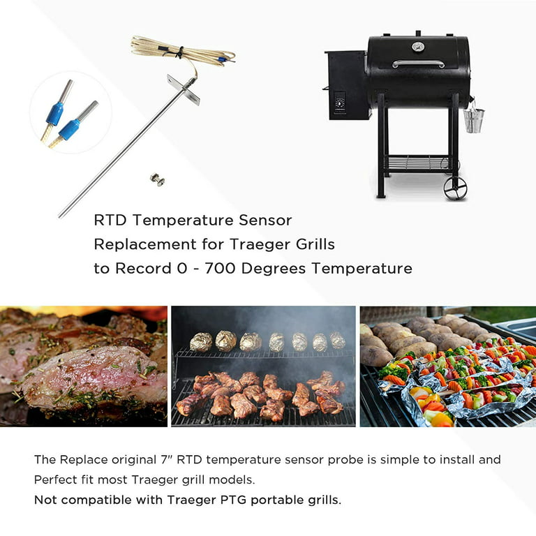 YAOAWE RTD Temperature Probe Sensor Replacement for Camp Chef Wood Pellet  Smoker Grill Accessorie, Replace Parts PG24-44 